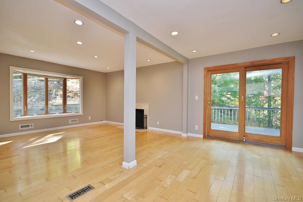 View from kitchen of dining and living rooms.