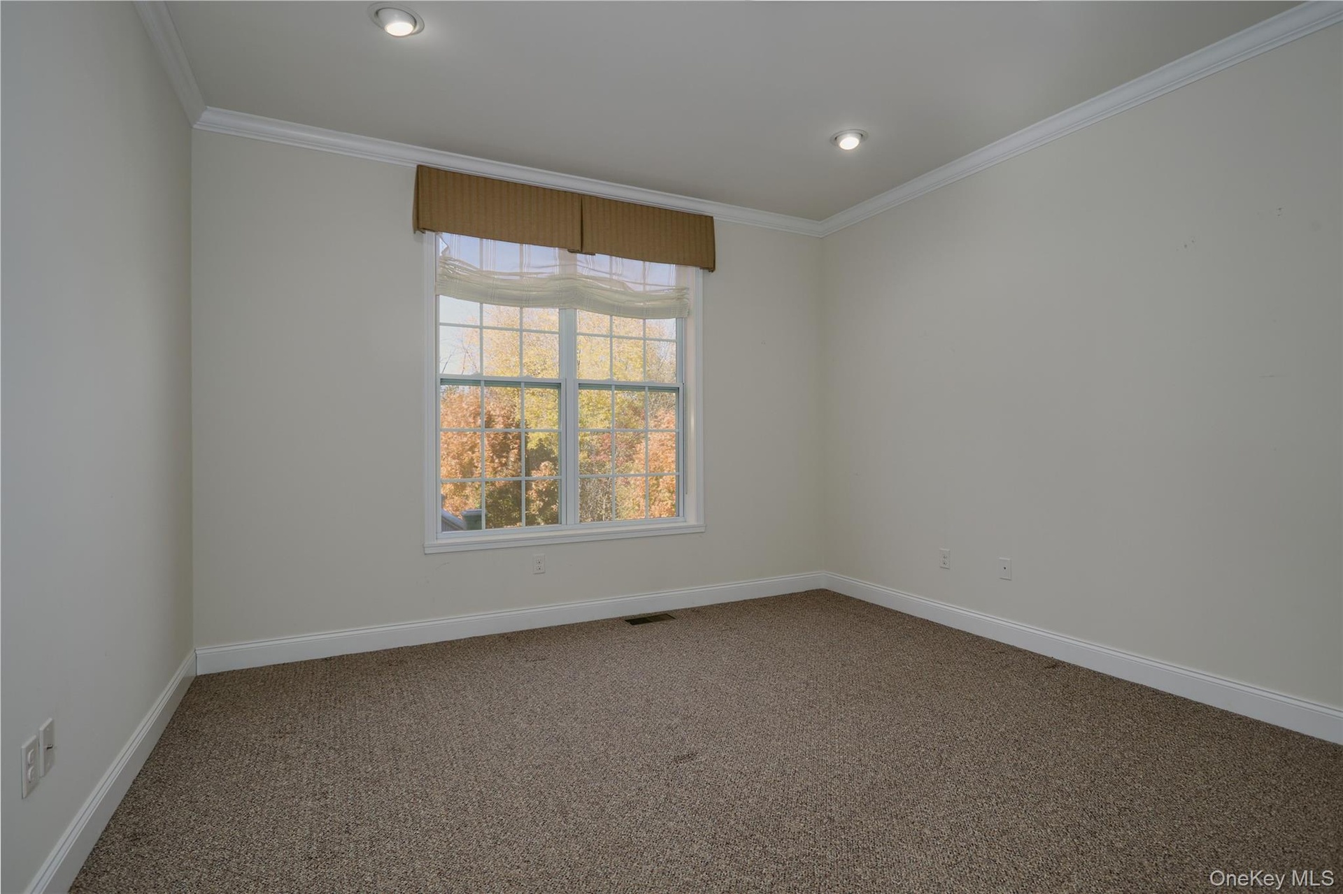Primary with window looking to private back area