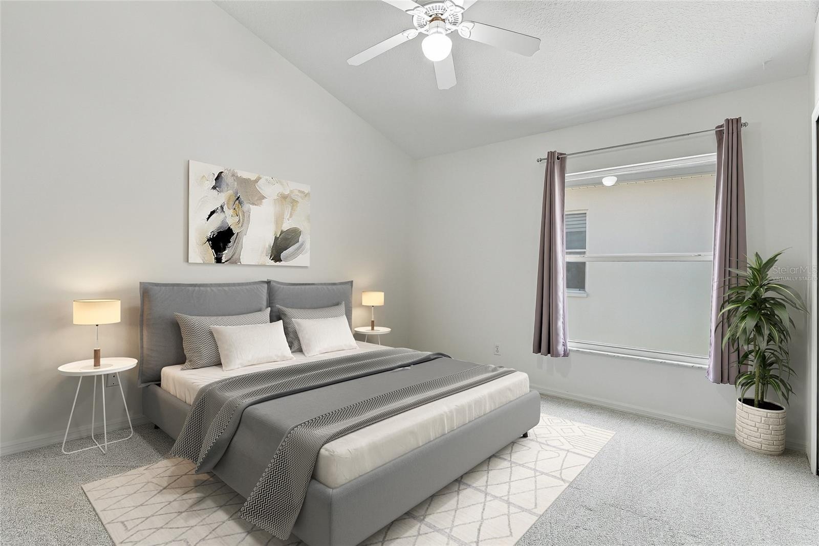 Spacious bedroom 3. Virtually staged.
