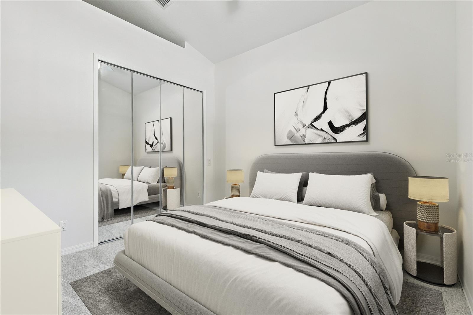 Bedroom 2. Virtually staged.