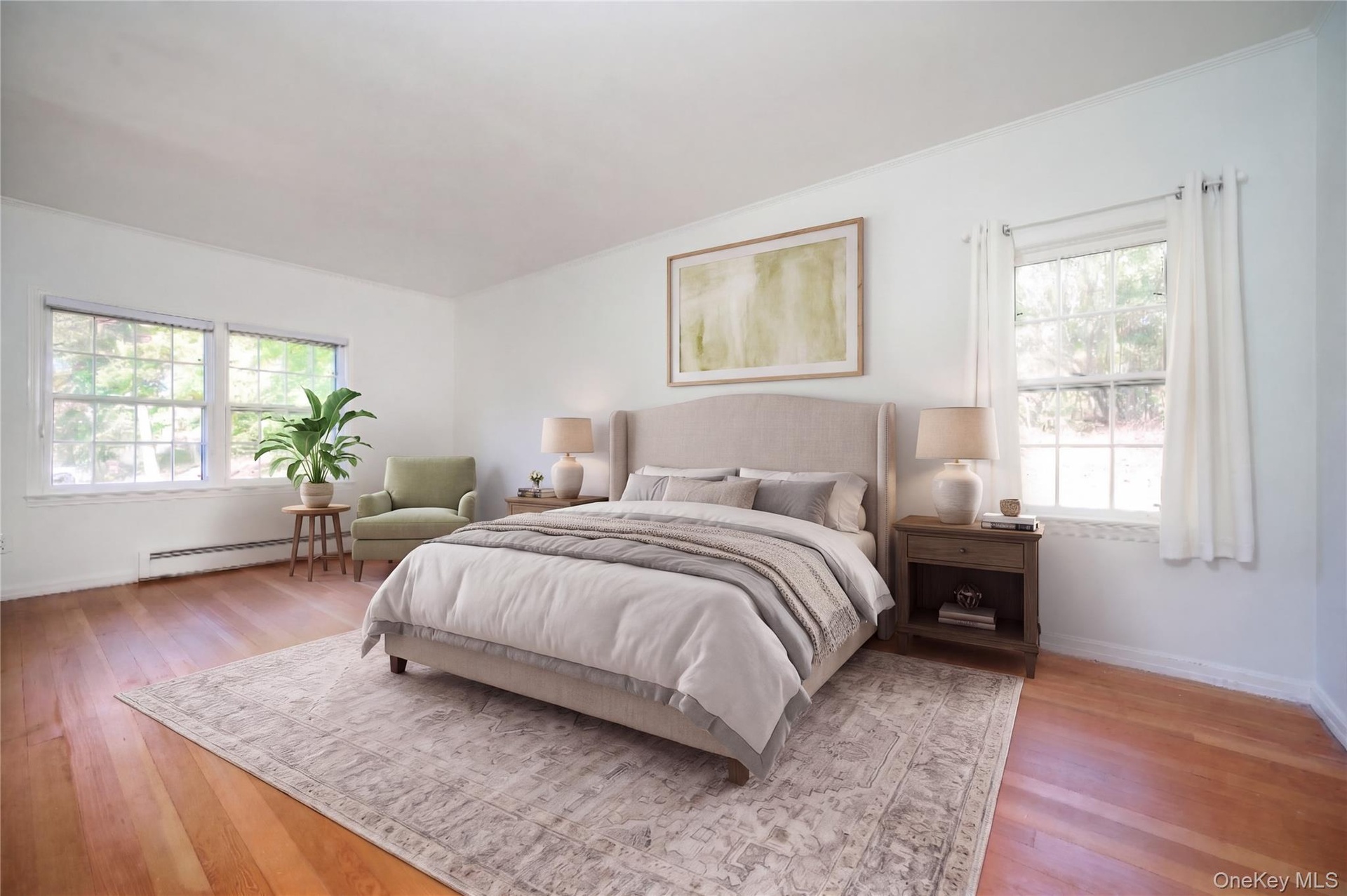 Virtually Staged Primary Bedroom - First Floor