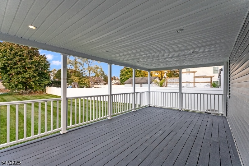 covered deck, rear