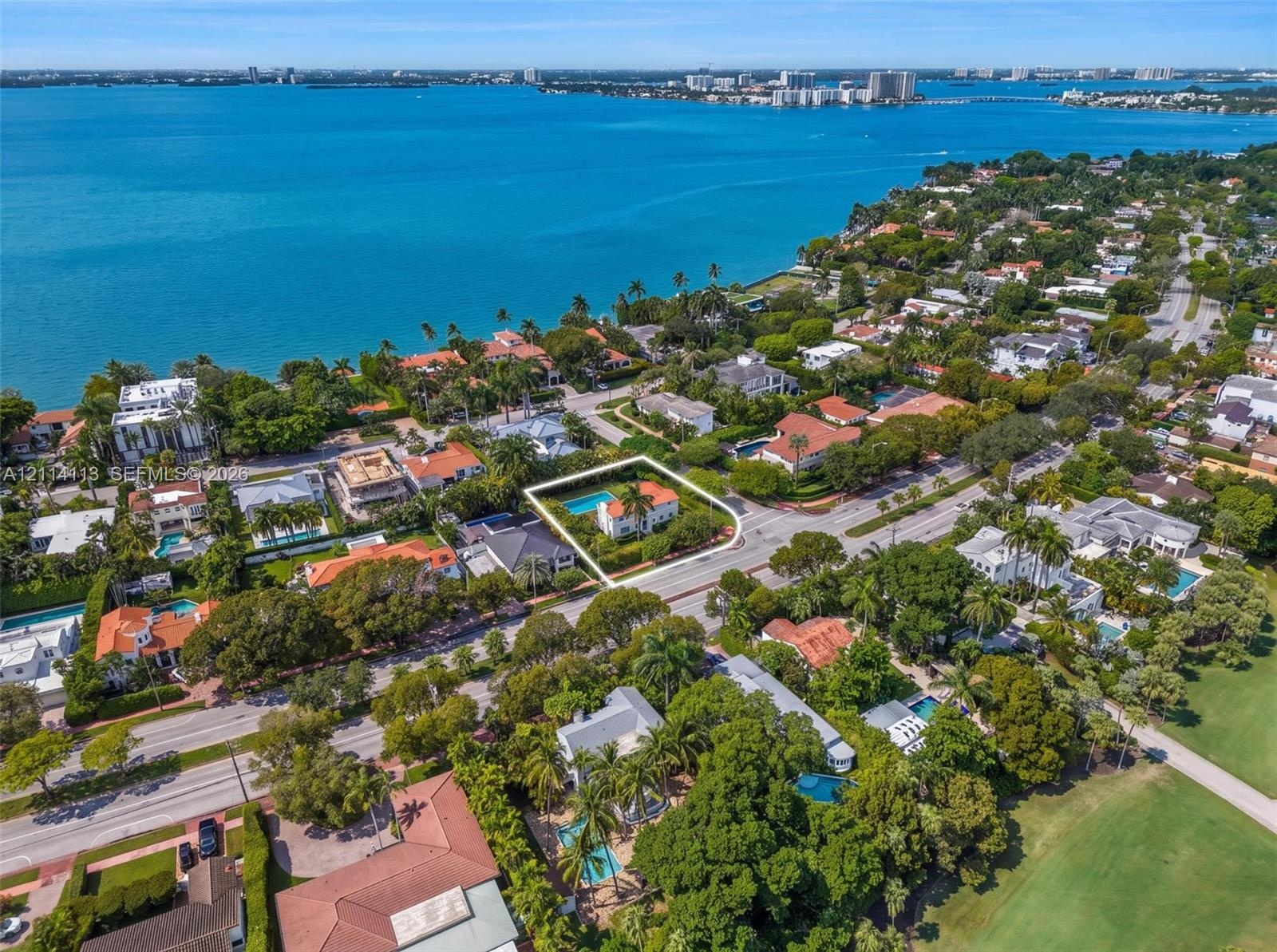 Aerial perspective on the Biscayne Bay Side