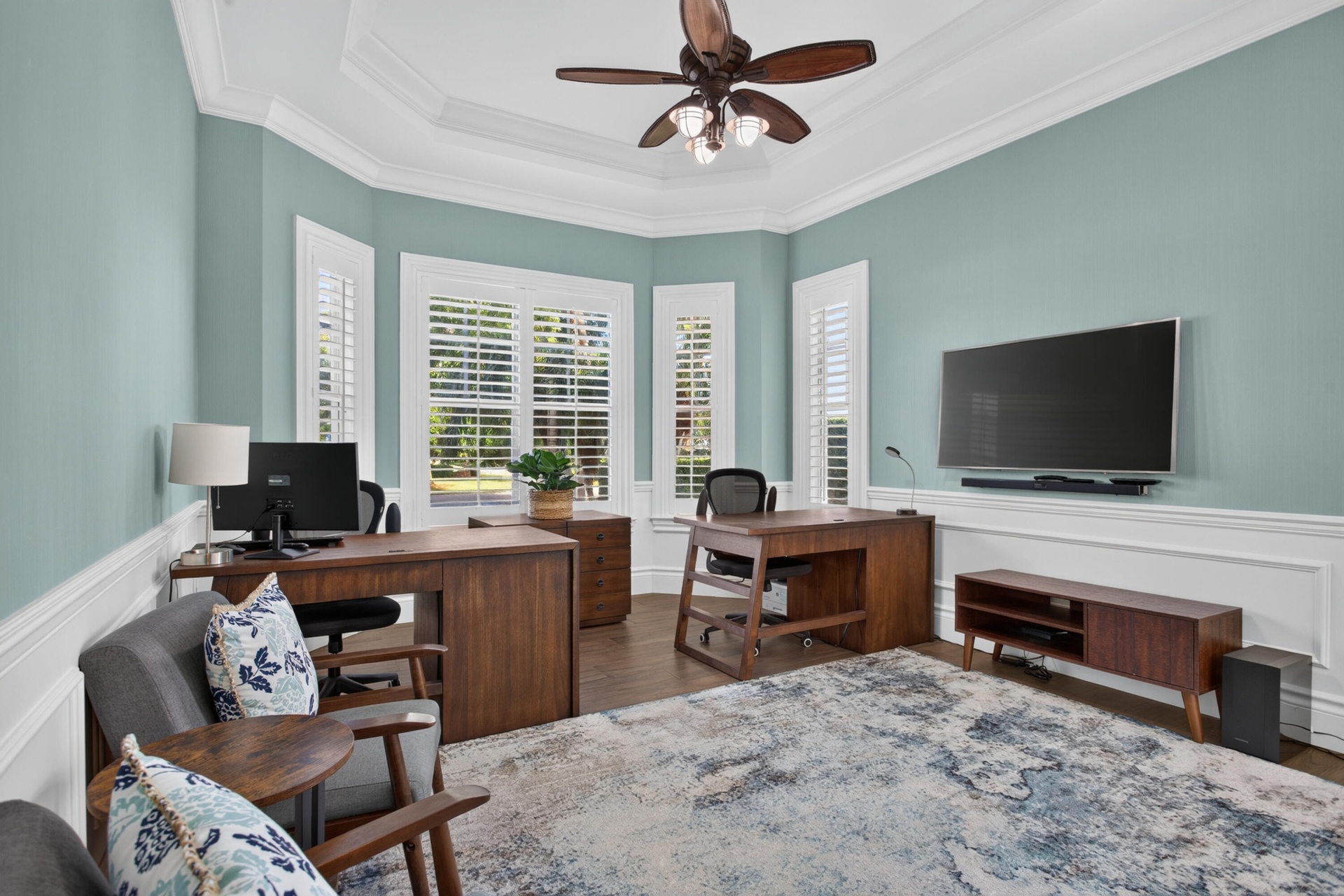 Large bedroom currently used as office.
