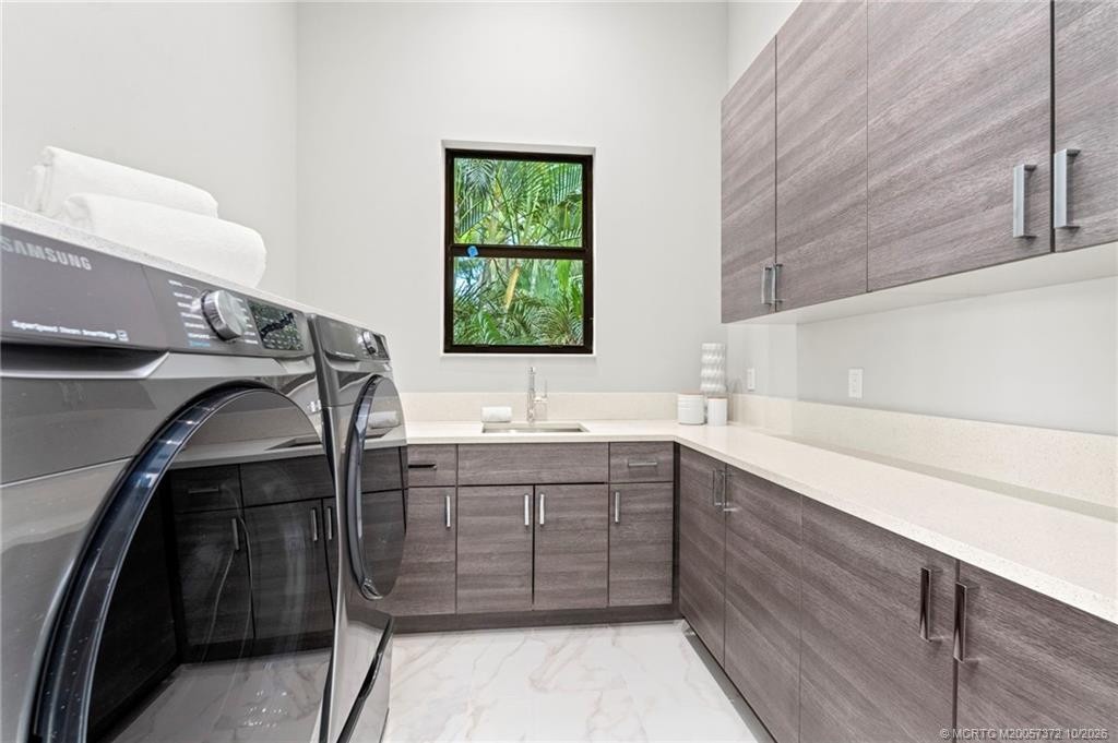 Large Laundry Room with Shelving and Storage