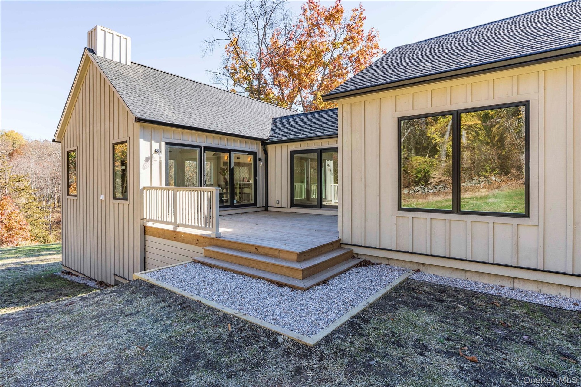 Back Deck Steps Allow Easy Access to Back Yard & Fire Pit Area