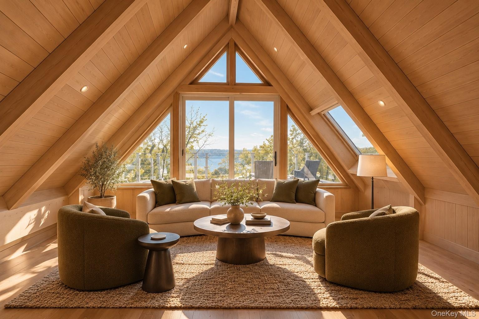 Render of finished attic bedroom