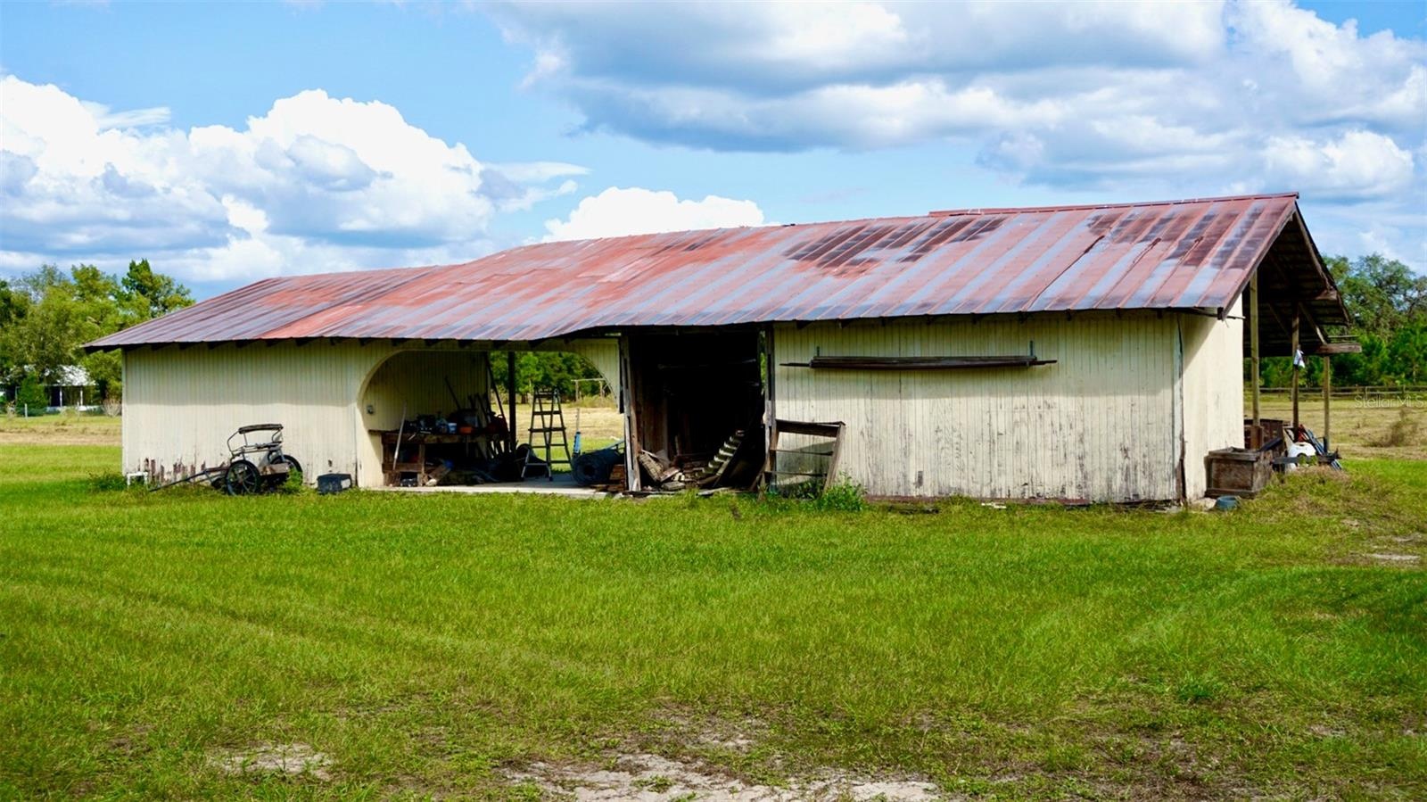 Back of hay barn