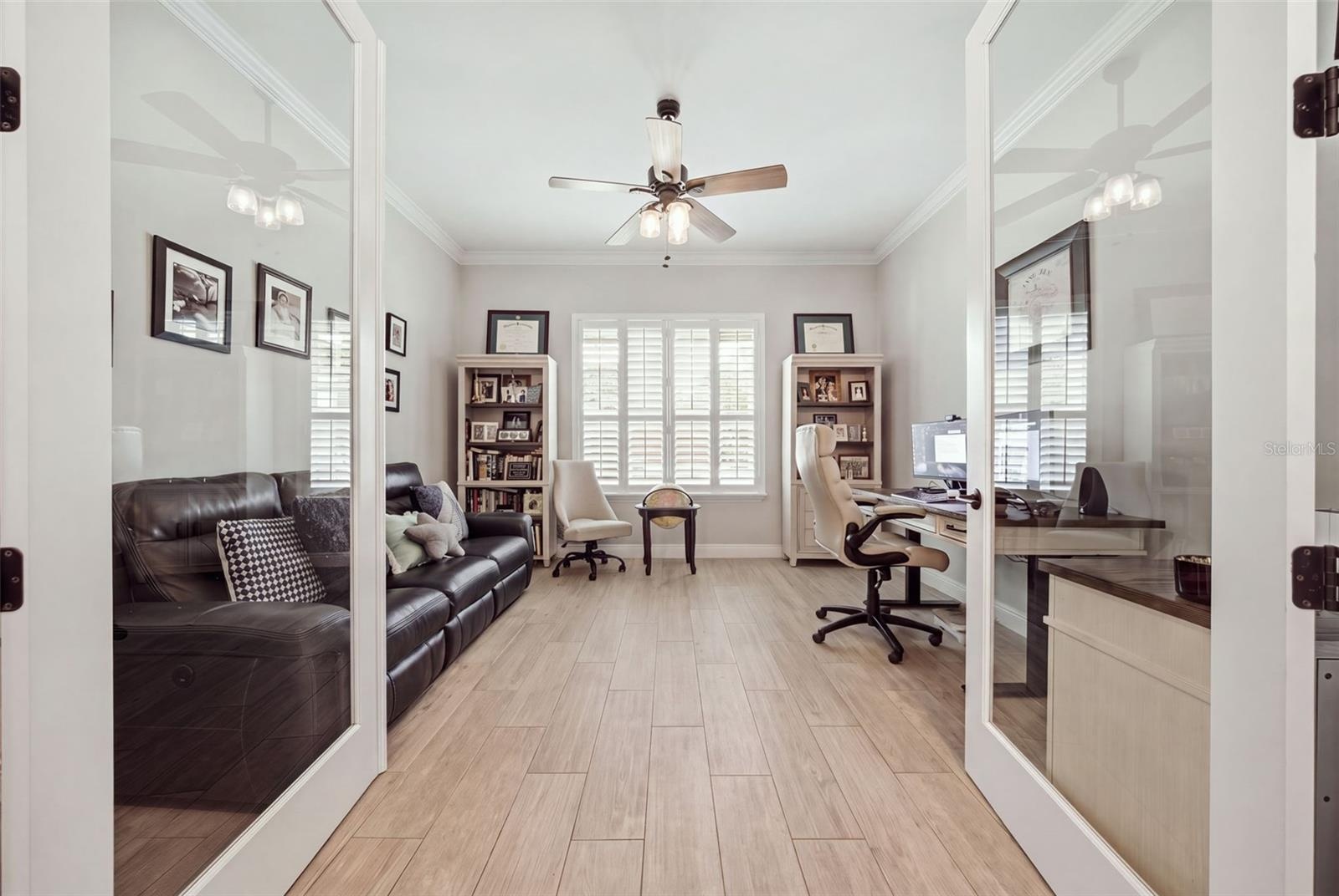 Office located just off of the dining room. Private space for working from home