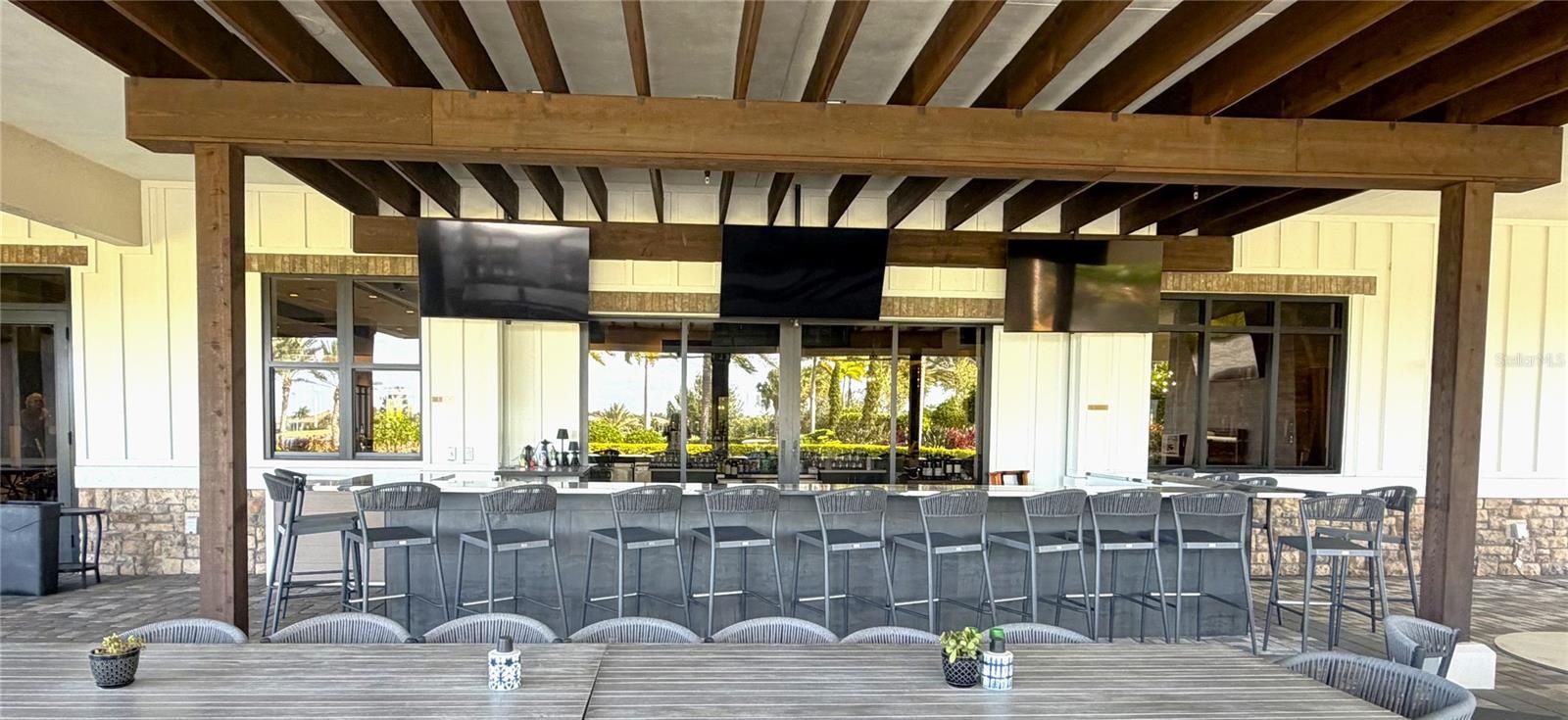New Outdoor bar area at Dekes Clubhouse