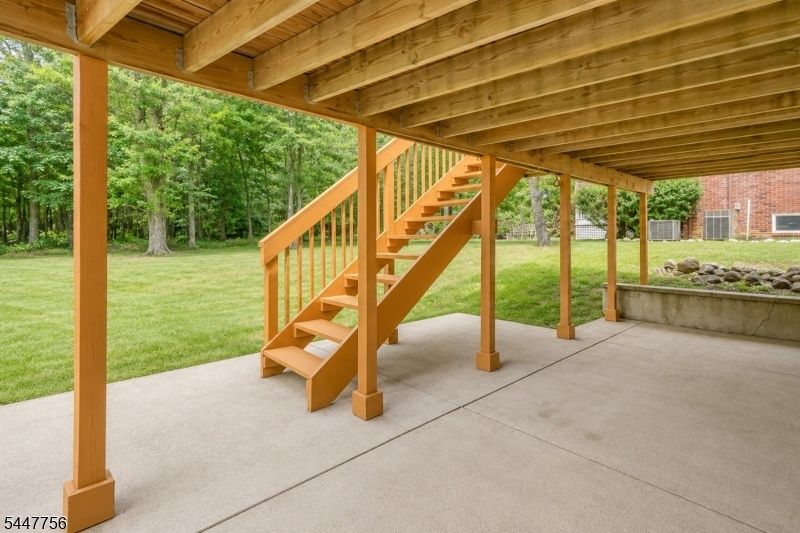 Full patio under deck