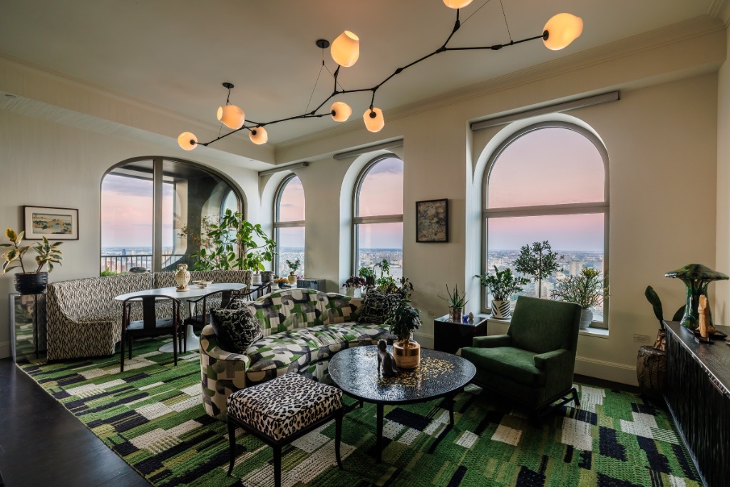 Living room at dusk