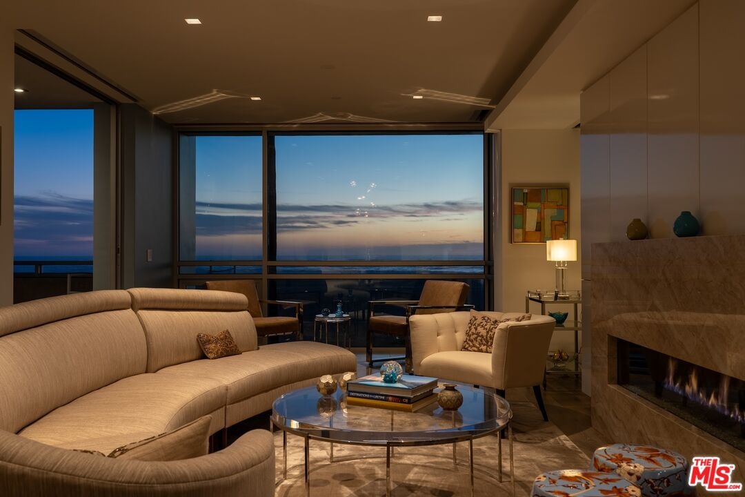 Living room at dusk