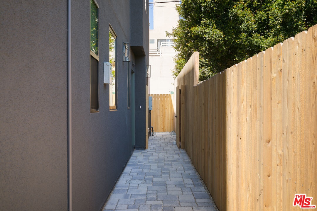 Private outdoor space for unit