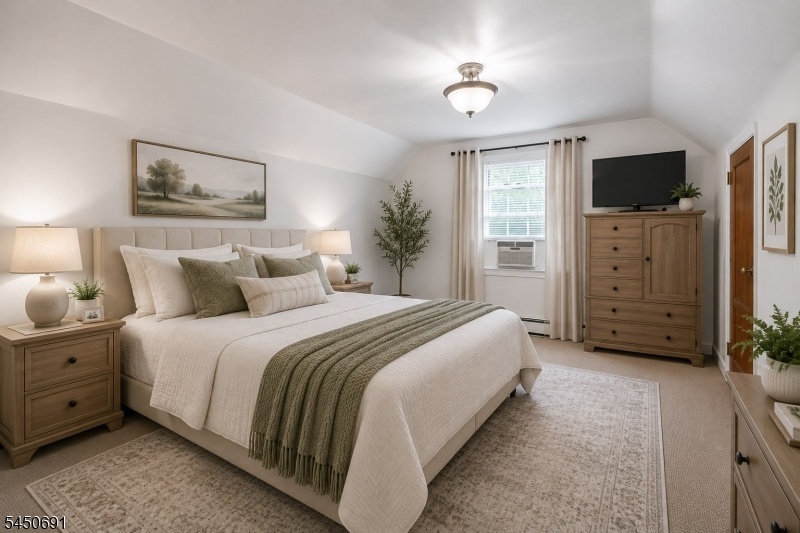 Bedroom staged