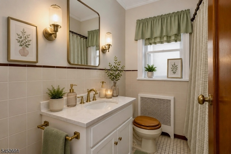 Downstairs bathroom staged