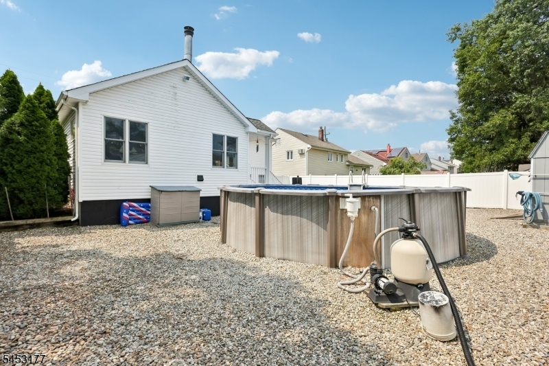 Fenced in backyard