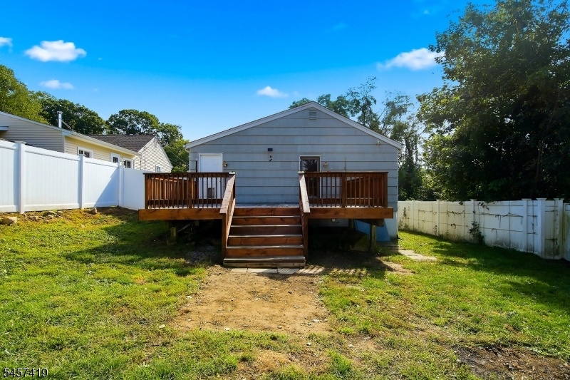 Rear with deck