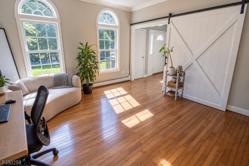 Sitting Room with Custom Door