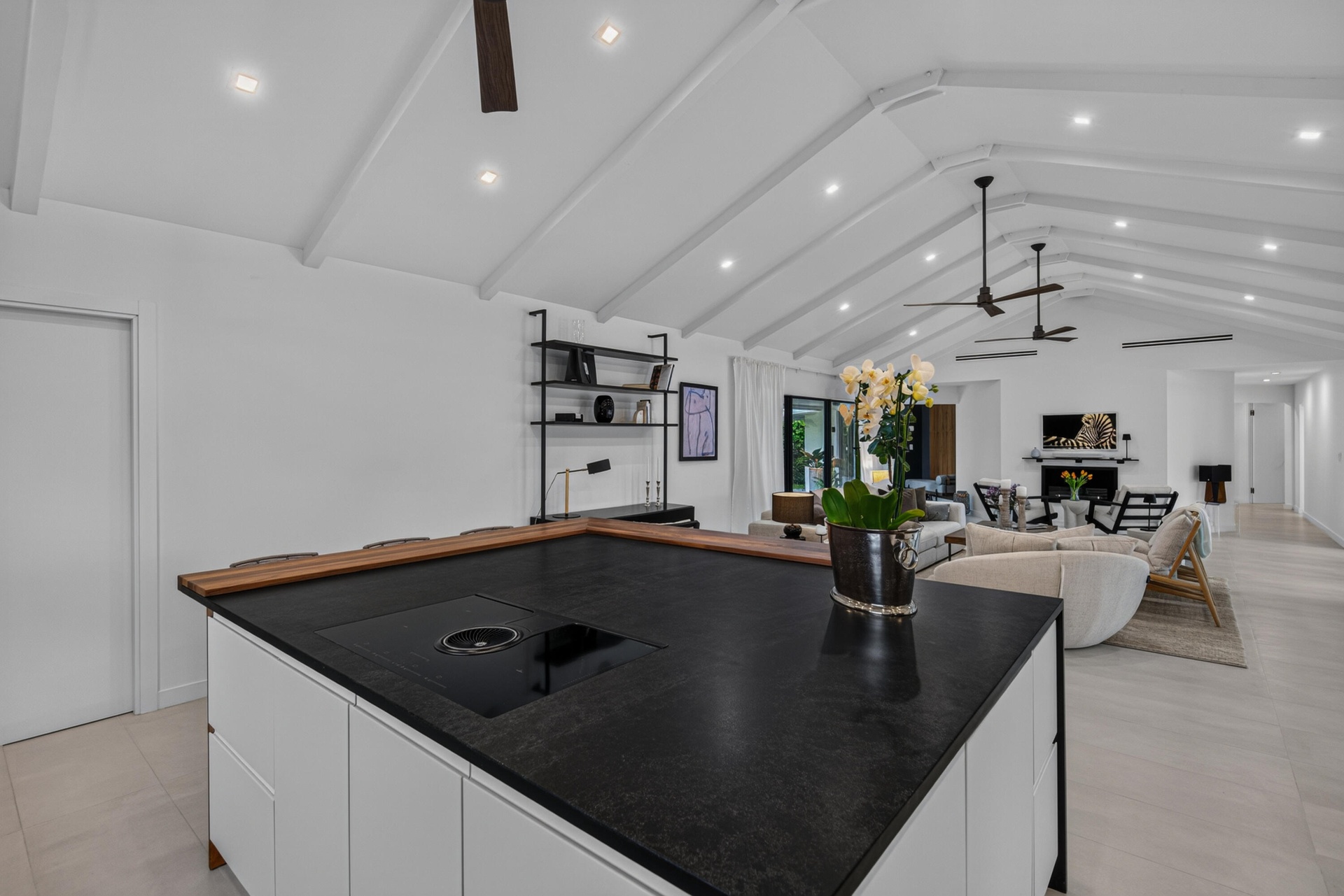 Cathedral ceiling psi. The kitchen