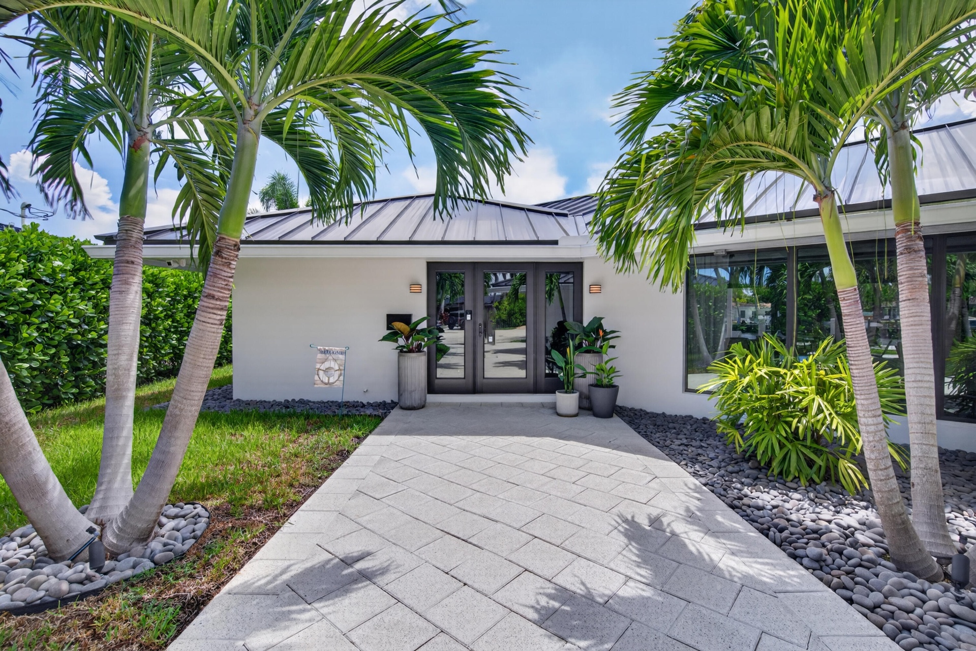 Wide, elegant private entrance to your home