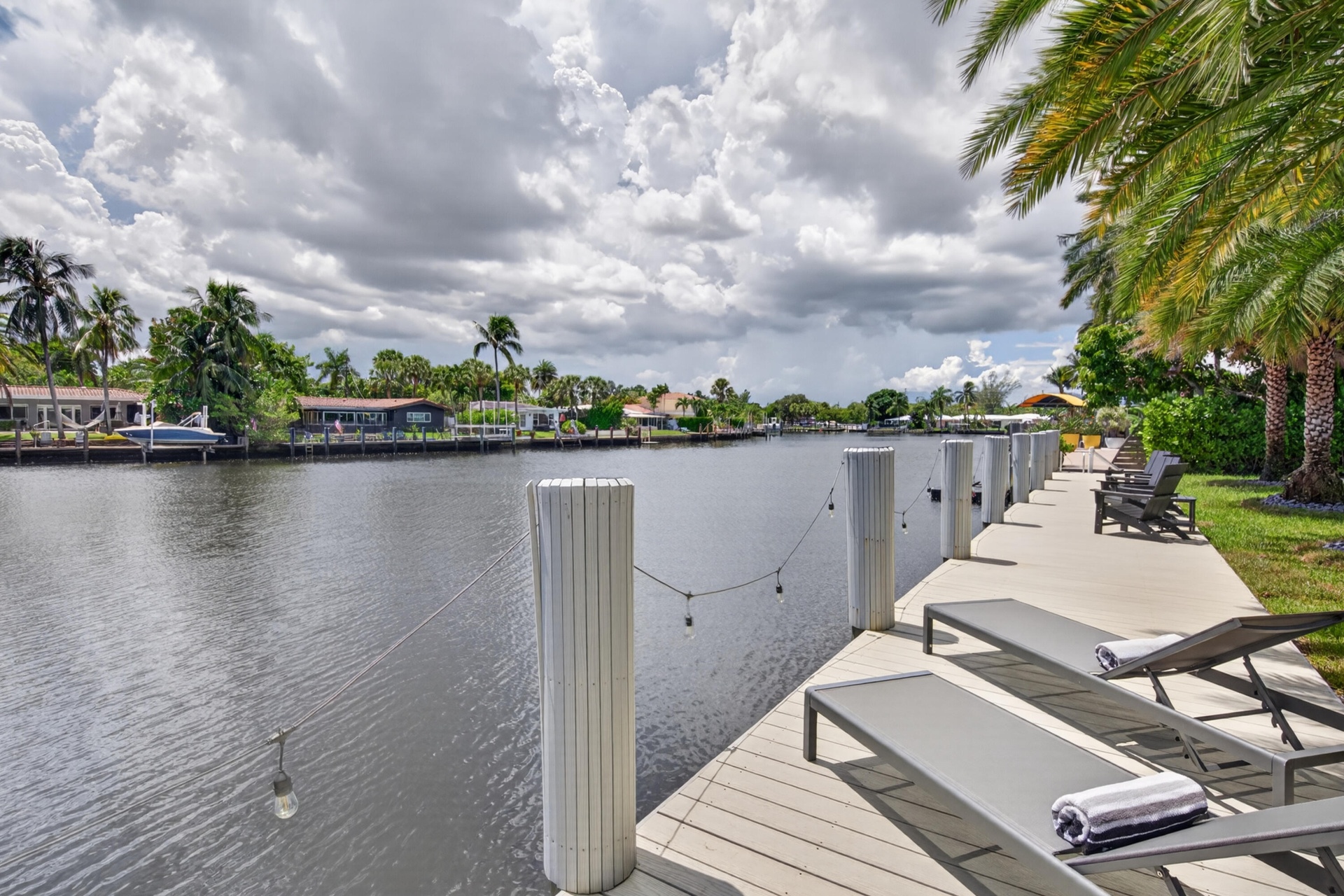 Dock and wide waterfront