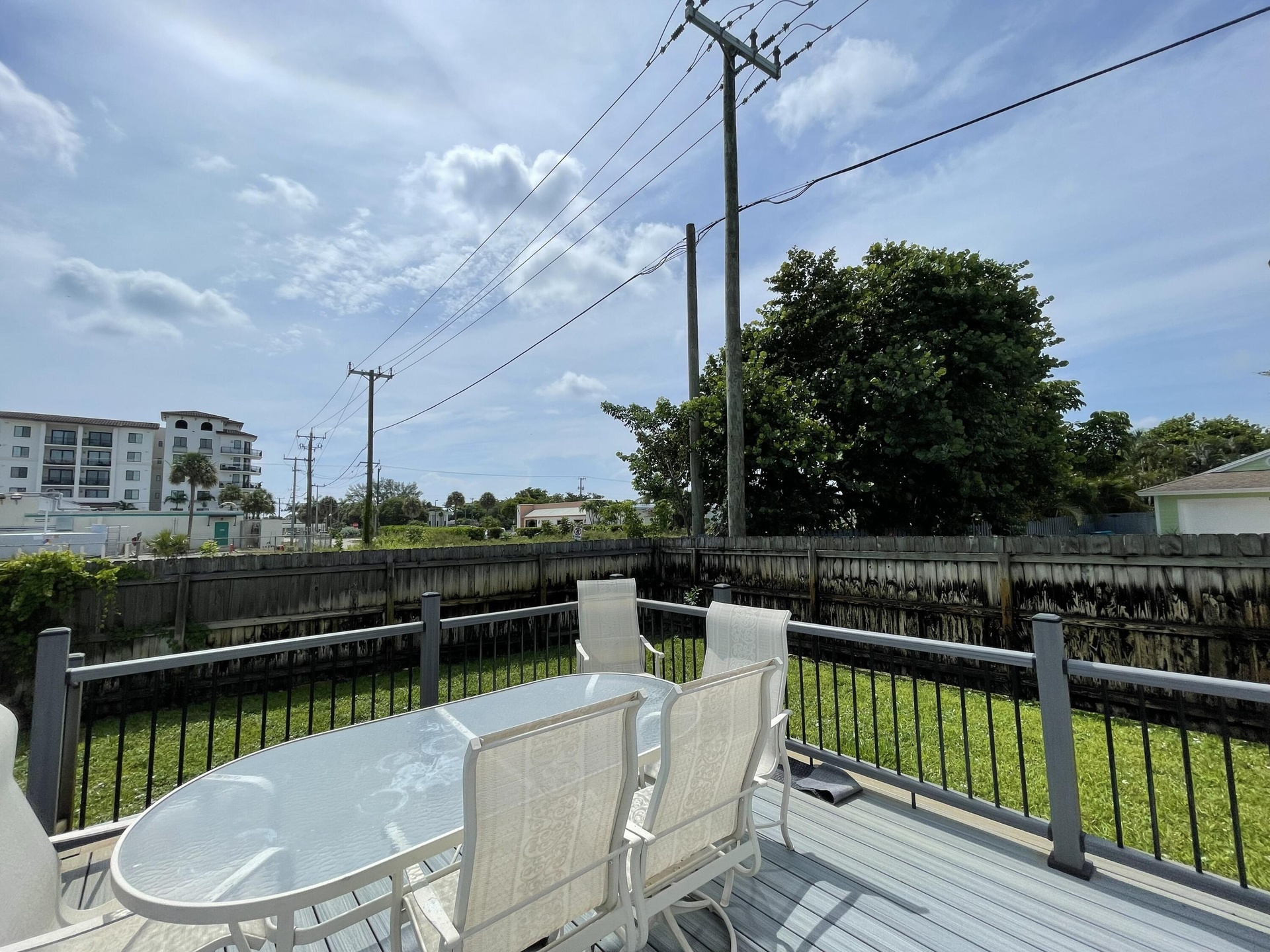 Entertain on the large rear deck