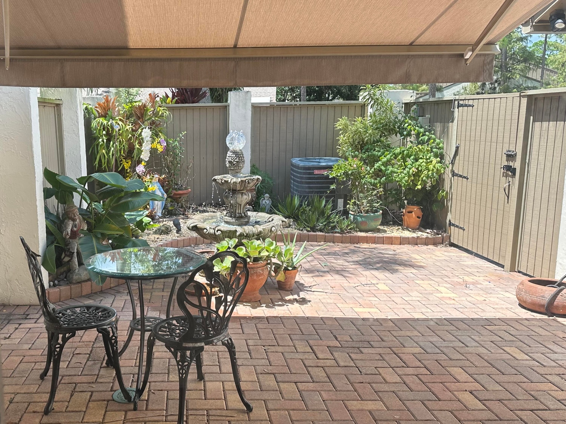COURTYARD VIEW FROM KITCHEN