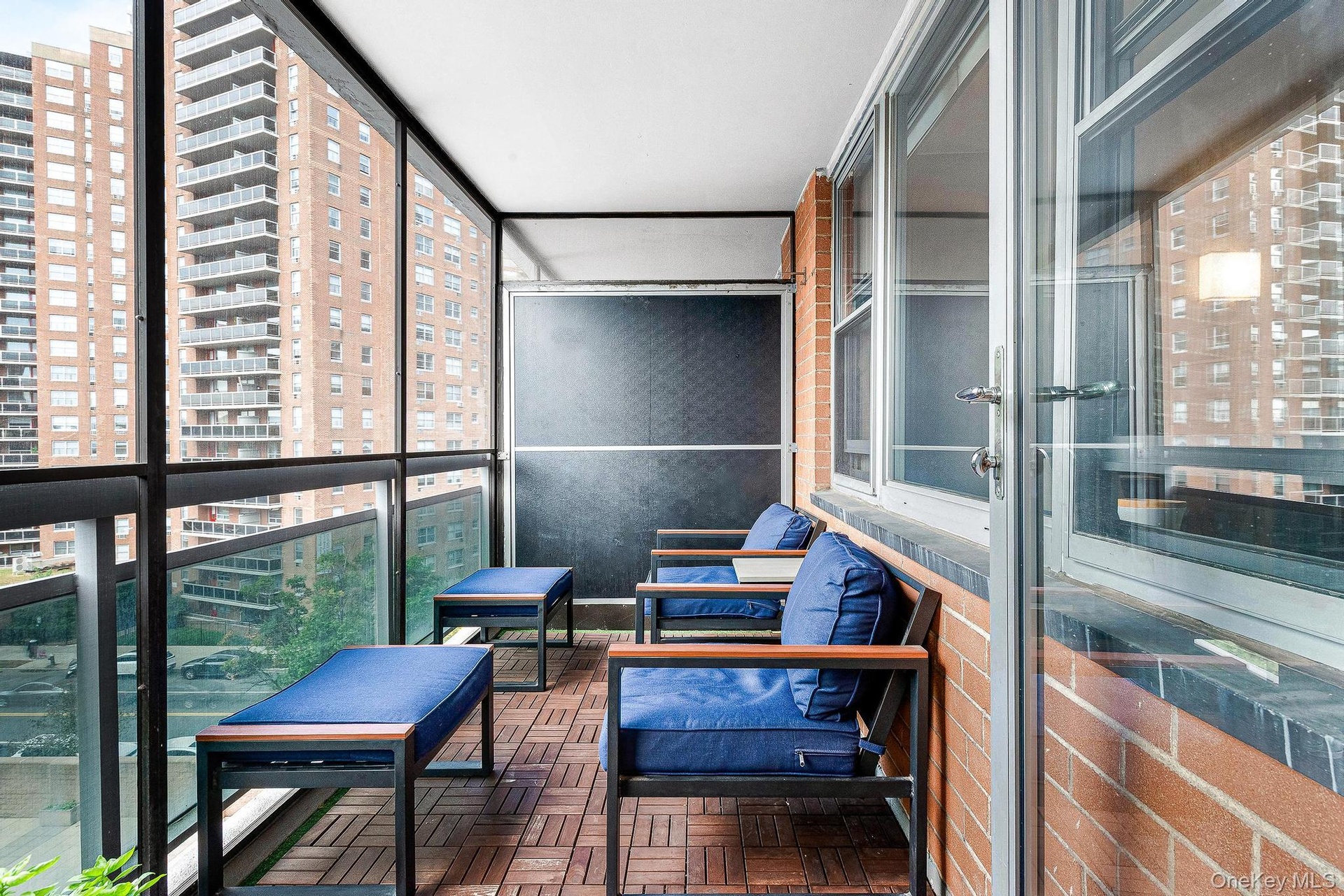 Balcony with a city view
