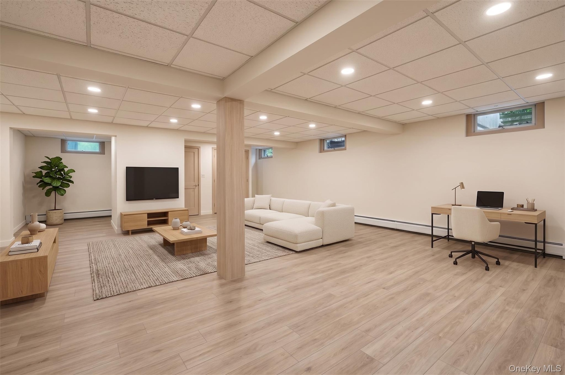 Bonus Lower-Virtual idea in section for a TV setup plus an office desk