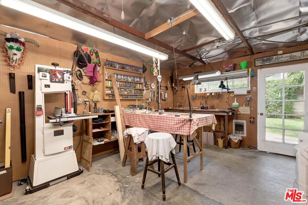 Shop behind garage