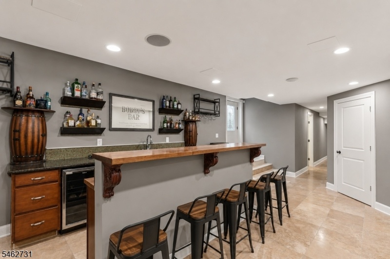 Basement bar and walkout