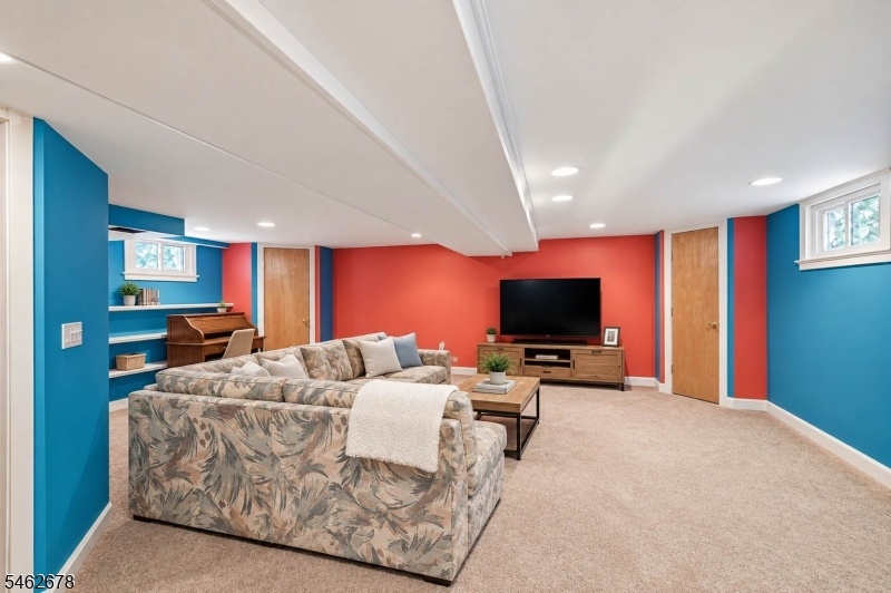 Basement virtually staged