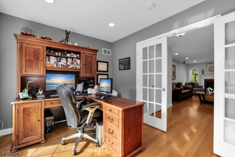 Flows into family room