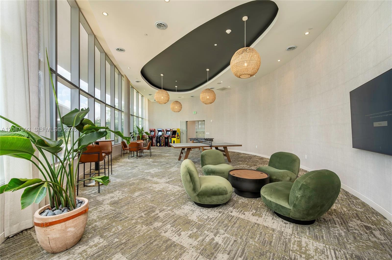 Most of the amenities are located on top of the parking building