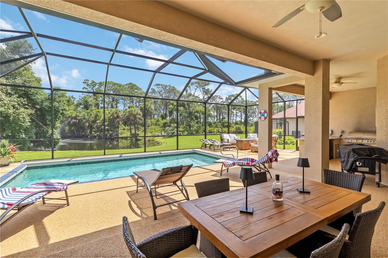 Look at your view while you enjoy a meal outside or jump in the pool.