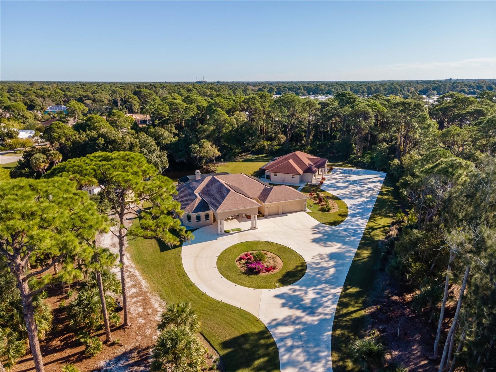 Aerial view of the property. It's a great mix of privacy and trees yet open land.