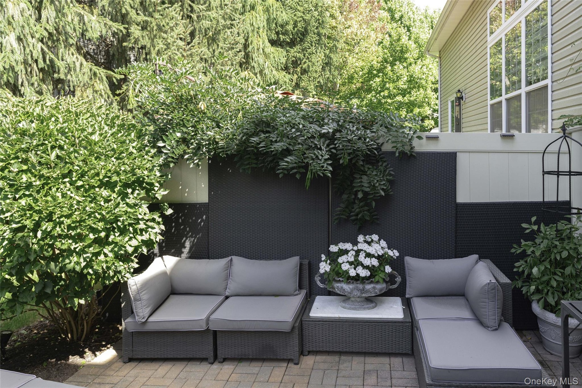 Outdoor terrace with garden