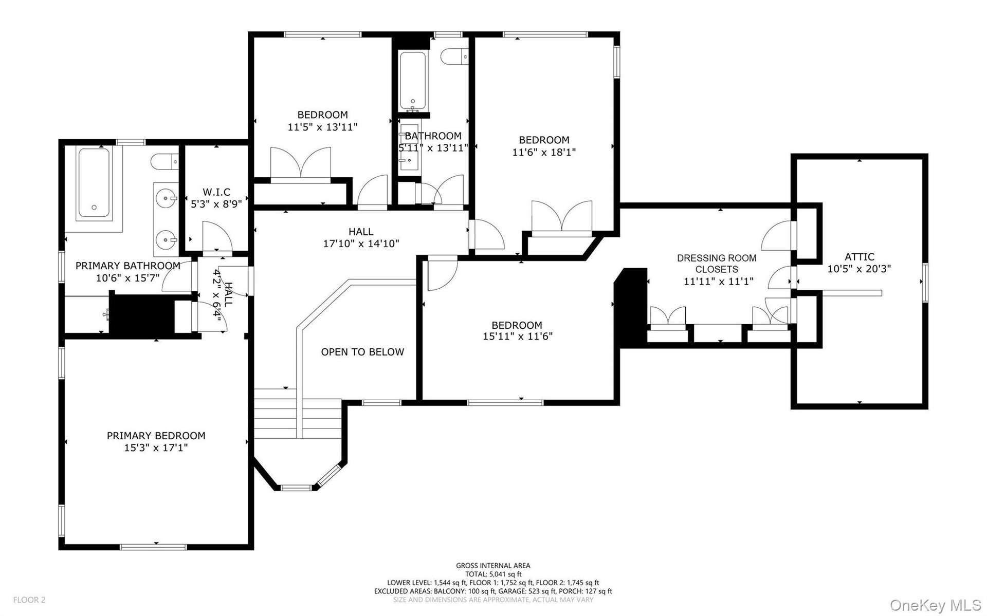 Second Floor view as an estimate of actual.