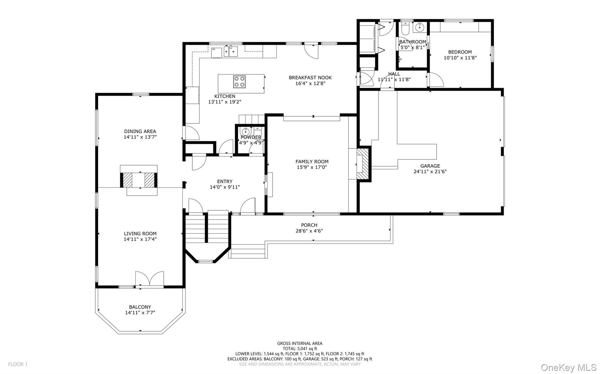 First Floor view as an estimate of actual.