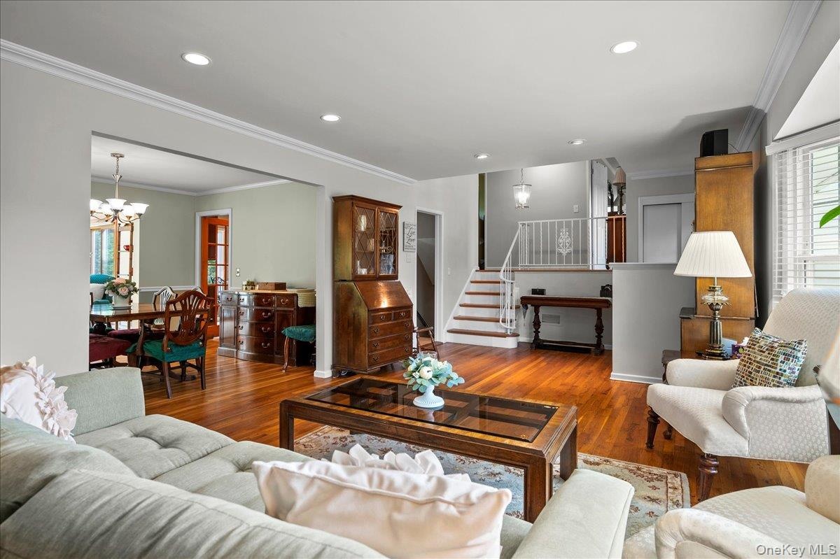 Living room with foyer view
