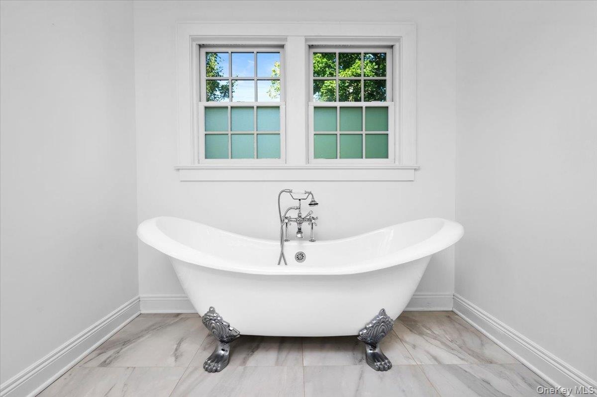 Claw-footed soaking tub