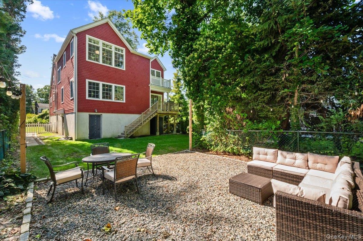 Fully fenced in yard