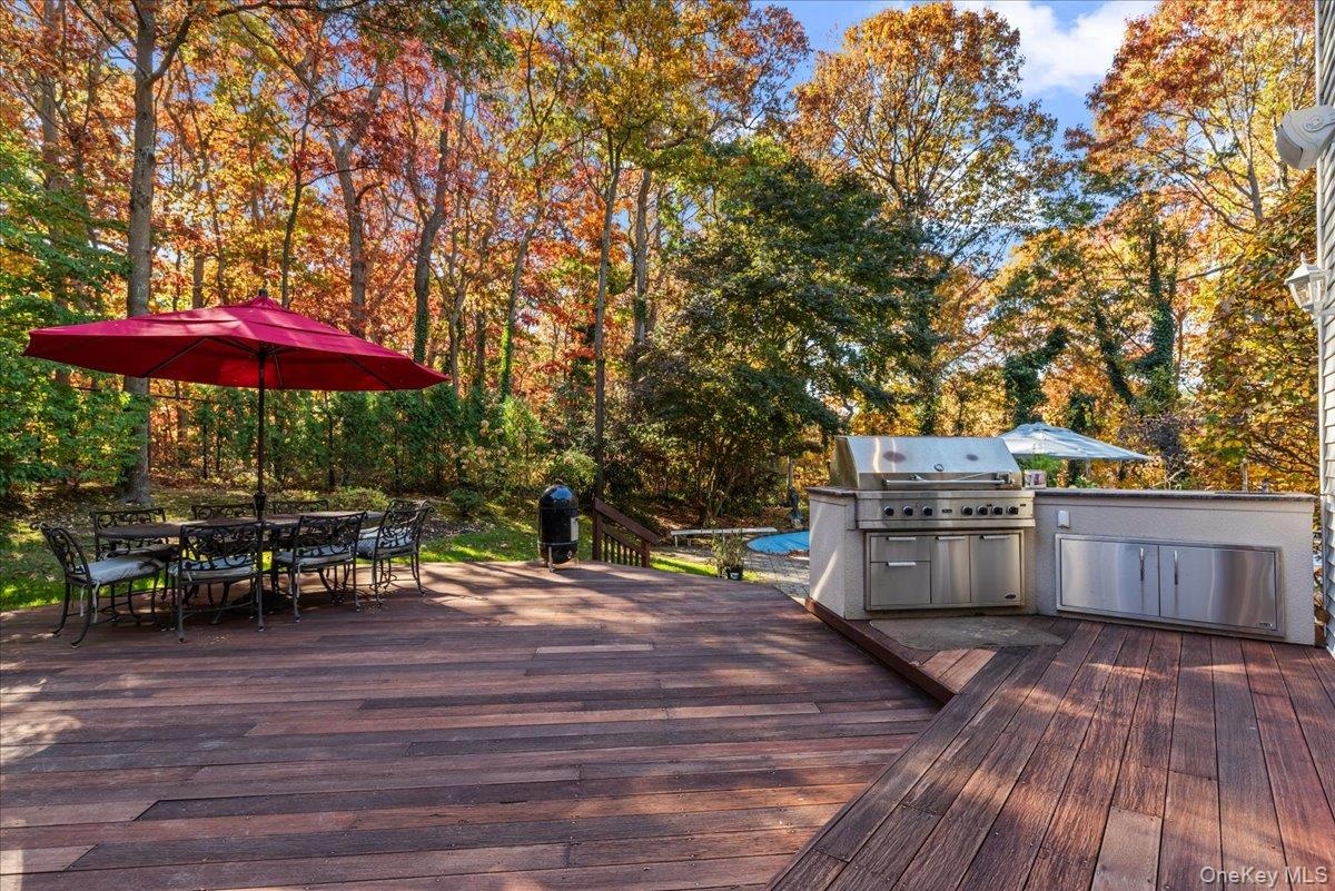 Deck View Off The Dinning Room W/ Outdoor Kitchen