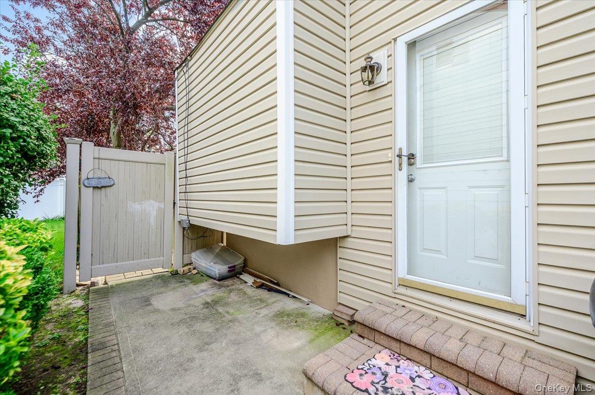 Side entrance to the basement and backyard