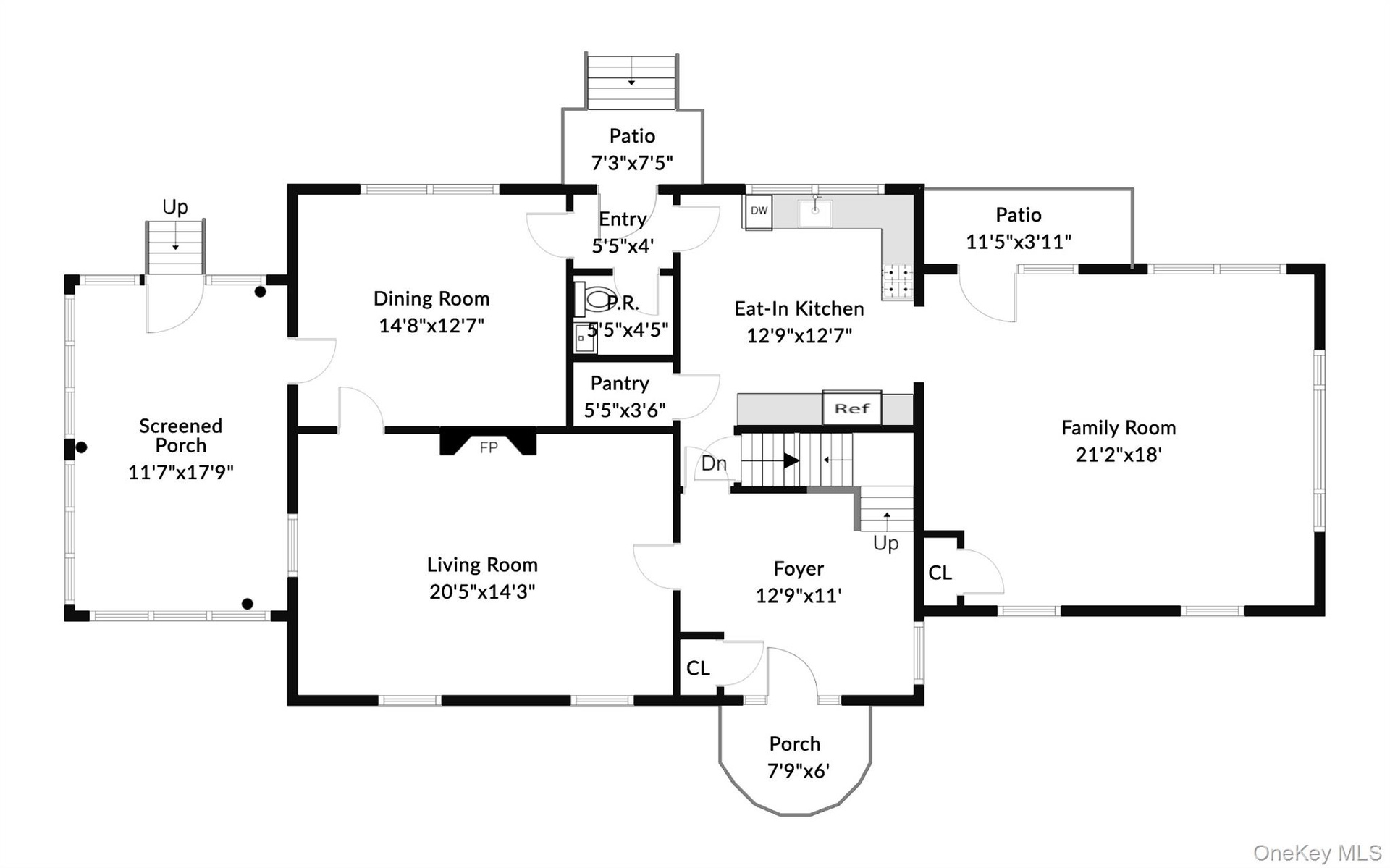 Main level floor plan