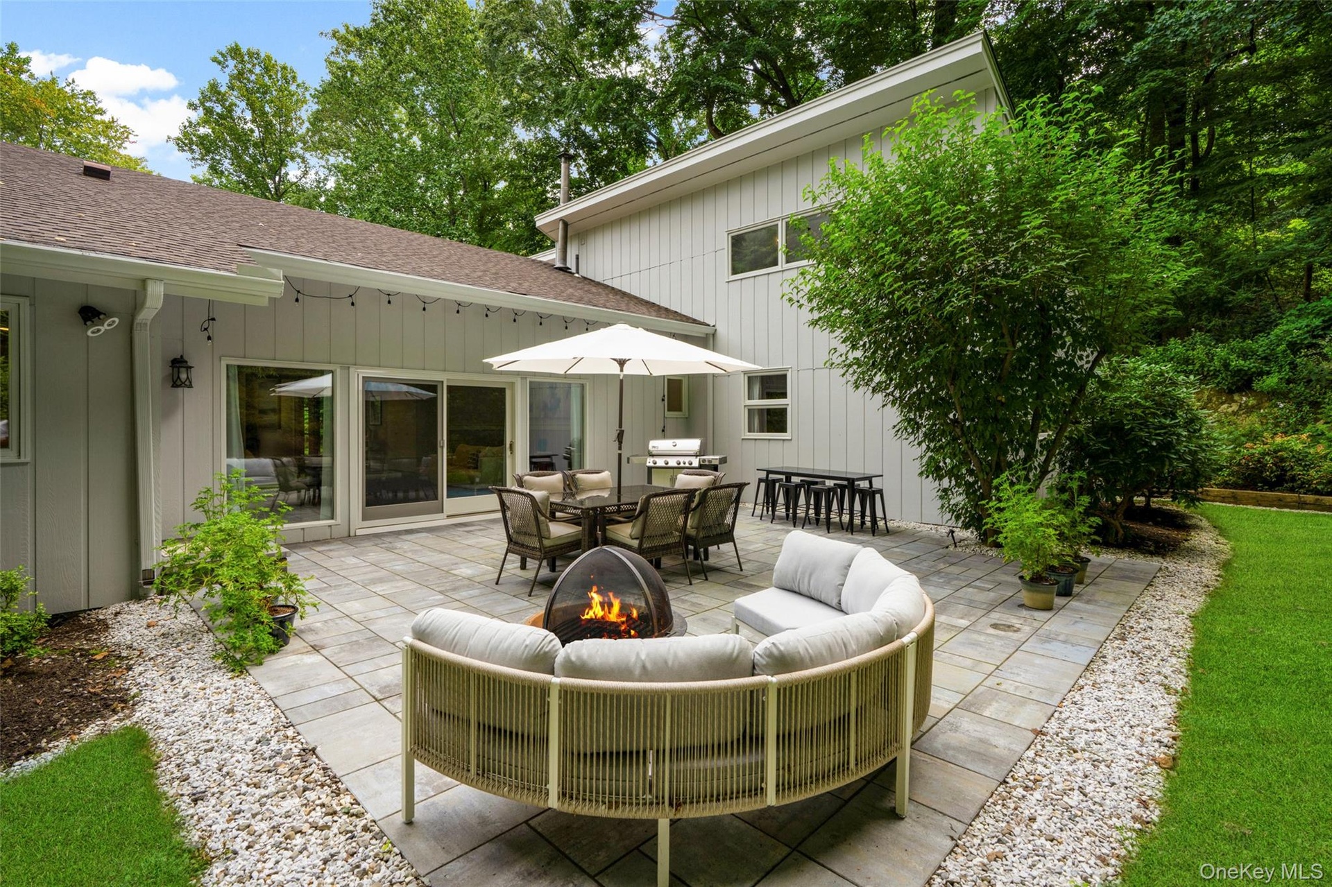Blue stone patio