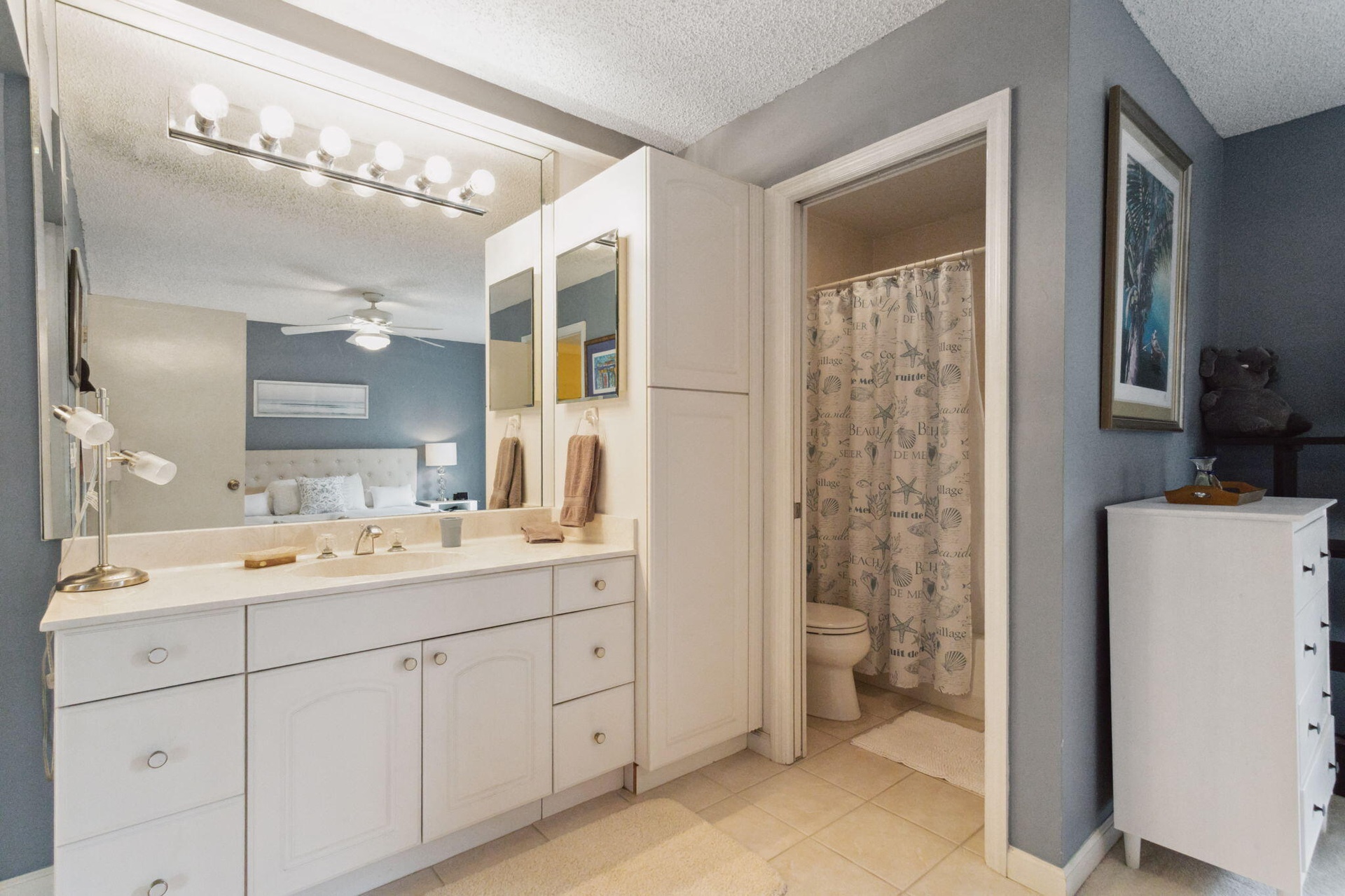 Vanity and Bathroom