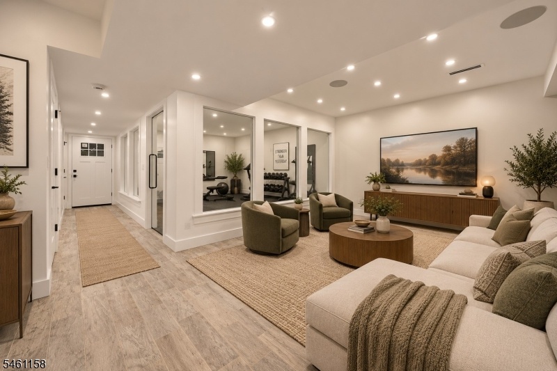 Virtually Staged Basement Rec