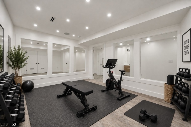Virtually Staged Exercise Room